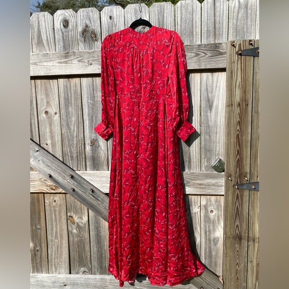 Aakaa Red Floral Maxi Cover Up NWT - Picture 11 of 11